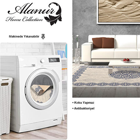 Dekoreko Kaymaz Taban Djt Salon Halısı Yıldız Deri Modern 1319