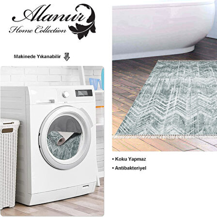 Dekoreko Kaymaz Taban Djt Banyo Halısı Trend Saçaklı İskandinav F5083