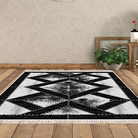 Dekoreko Kaymaz Taban Djt Salon Halısı Trend Saçaklı Modern 722