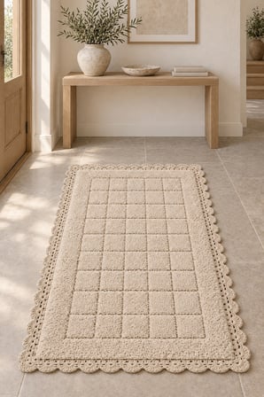 Alanur Bodrum Tufting Cotton Pamuklu El Işi Örgülü Paspas 109 (80 x 135 cm)