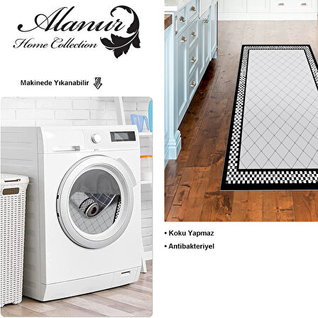 Dekoreko Kaymaz Taban Djt Mutfak Halısı Star Pamuk Modern 603M