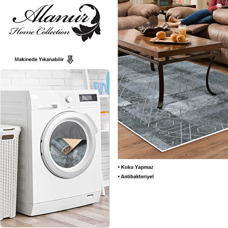 Dekoreko Kaymaz Taban Djt Salon Halısı Yıldız Deri İskandinav F5132