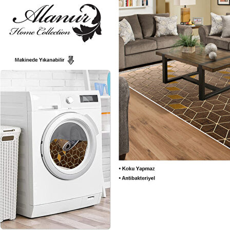 Dekoreko Kaymaz Taban Djt Salon Halısı Star Pamuk Saçaklı Modern 719