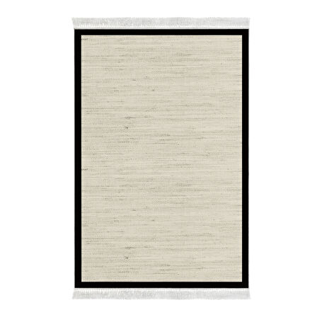 Alanur Home Kaymaz Taban Djt Banyo Mutfak Salon Halı  Trend Saçaklı Dokuma Desen E5001