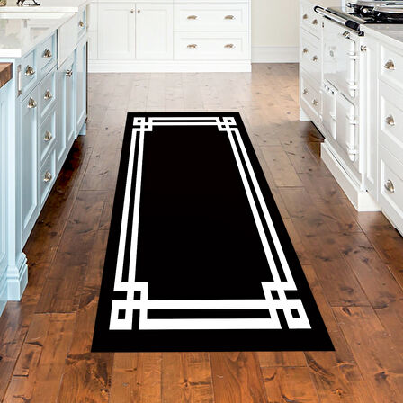 Dekoreko Kaymaz Taban Djt Mutfak Halısı Yıldız Deri Modern 1669