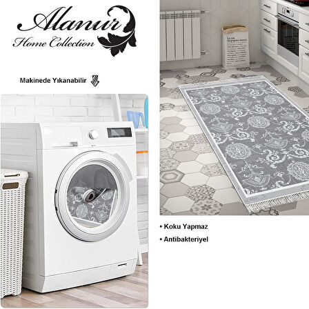 Dekoreko Kaymaz Taban Djt Mutfak Halısı Star Pamuk Saçaklı Modern 1861M