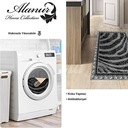 Dekoreko Kaymaz Taban Djt Mutfak Halısı Yıldız Deri Modern 1912