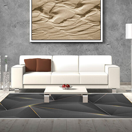 Dekoreko Kaymaz Taban Djt Salon Halısı Trend Modern F5005
