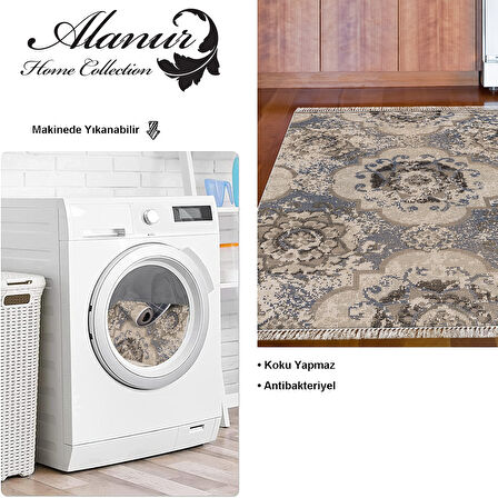 Dekoreko Kaymaz Taban Djt Mutfak Halısı Star Pamuk Saçaklı Modern 1903M