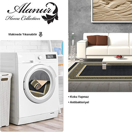 Dekoreko Kaymaz Taban Djt Salon Halısı Yıldız Deri Modern M5140