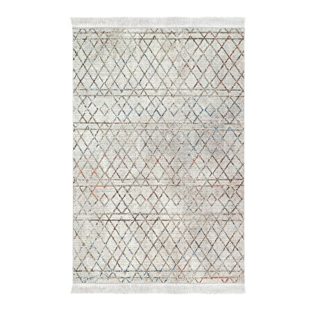 Dekoreko Kaymaz Taban Djt Salon Halısı Trend Saçaklı İskandinav F5079