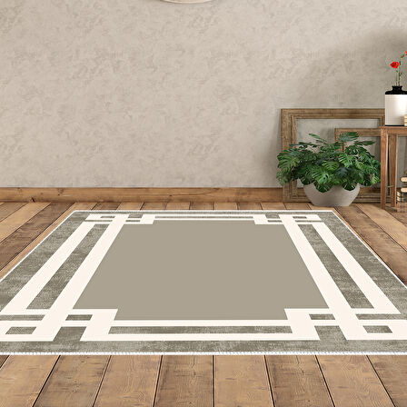 Dekoreko Kaymaz Taban Djt Salon Halısı Yıldız Deri Modern 657M