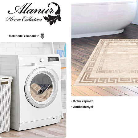 Dekoreko Kaymaz Taban Djt Banyo Halısı Star Pamuk Modern F5036