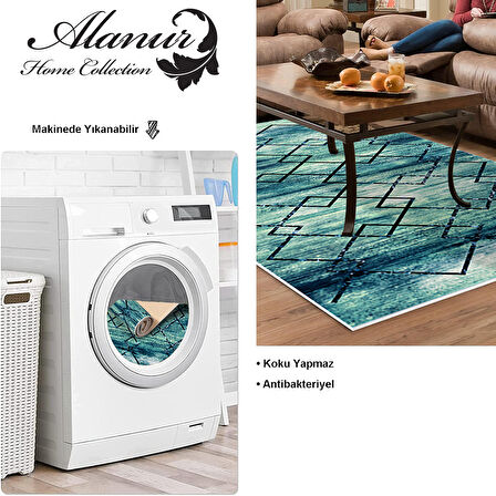 Dekoreko Kaymaz Taban Djt Salon Halısı Yıldız Deri Modern M5006