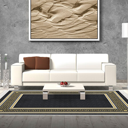 Dekoreko Kaymaz Taban Djt Salon Halısı Trend Saçaklı Modern M5140