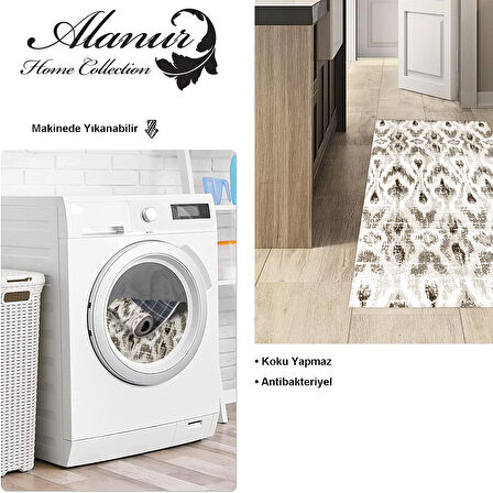 Dekoreko Kaymaz Taban Djt Mutfak Halısı Star Pamuk İskandinav F5136