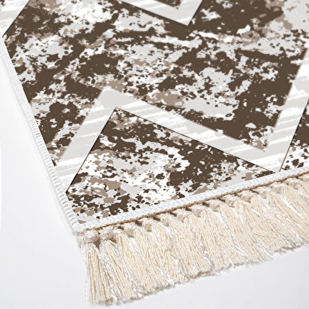 Dekoreko Kaymaz Taban Djt Mutfak Halısı Trend Saçaklı İskandinav F5128