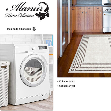 Dekoreko Kaymaz Taban Djt Mutfak Halısı Trend Modern M5142