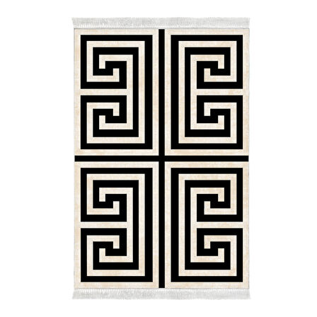 Dekoreko Kaymaz Taban Djt Mutfak Halısı Star Pamuk Saçaklı Modern 658M