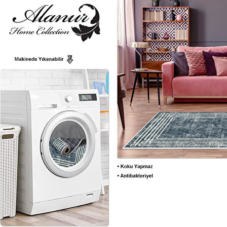 Dekoreko Kaymaz Taban Djt Salon Halısı Star Pamuk Modern M5142