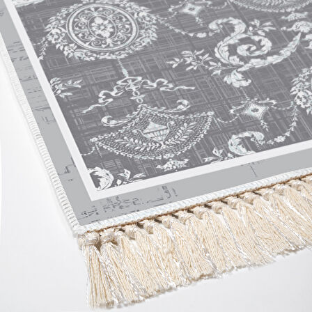 Dekoreko Kaymaz Taban Djt Mutfak Halısı Star Pamuk Saçaklı Modern 1861M