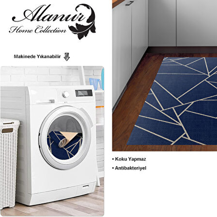 Dekoreko Kaymaz Taban Djt Mutfak Halısı Yıldız Deri Modern 717