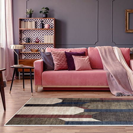 Dekoreko Kaymaz Taban Djt Salon Halısı Star Pamuk Modern S6505