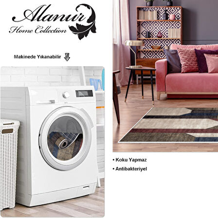 Dekoreko Kaymaz Taban Djt Salon Halısı Star Pamuk Modern S6505