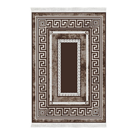 Dekoreko Kaymaz Taban Djt Mutfak Halısı Yıldız Deri Saçaklı Modern 651M