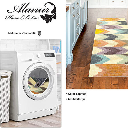 Dekoreko Kaymaz Taban Djt Mutfak Halısı Star Pamuk Modern 629M