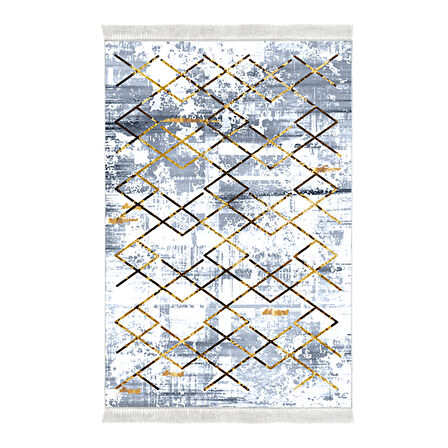 Dekoreko Kaymaz Taban Djt Mutfak Halısı Star Pamuk Saçaklı Modern M5026