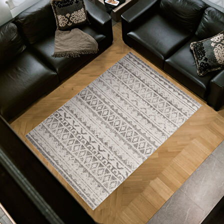 Dekoreko Kaymaz Taban Djt Salon Halısı Star Pamuk İskandinav F5078