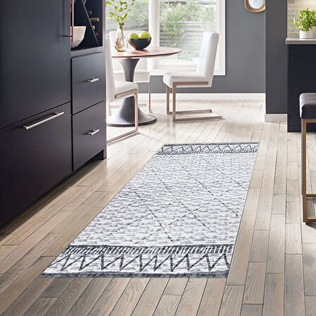 Dekoreko Kaymaz Taban Djt Mutfak Halısı Star Pamuk İskandinav F5081