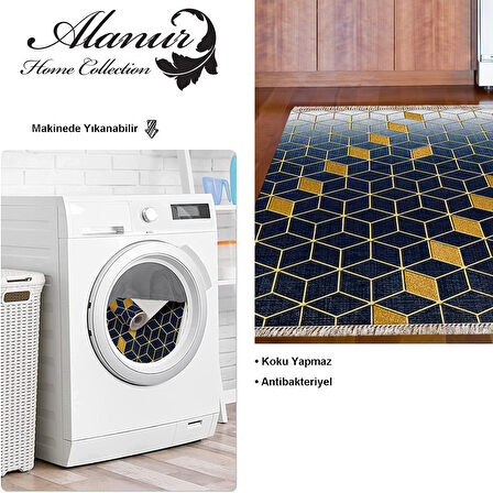 Dekoreko Kaymaz Taban Djt Mutfak Halısı Trend Saçaklı Modern 719