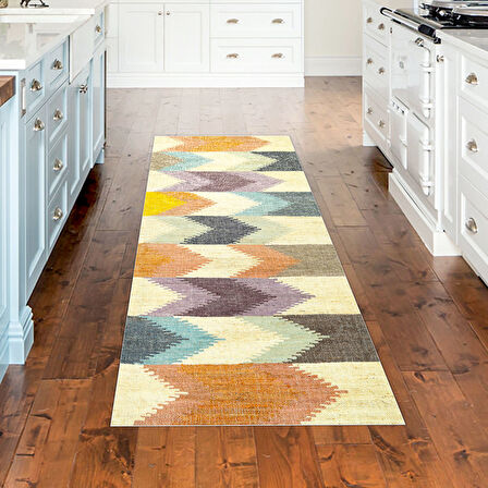 Dekoreko Kaymaz Taban Djt Mutfak Halısı Star Pamuk Modern 629M