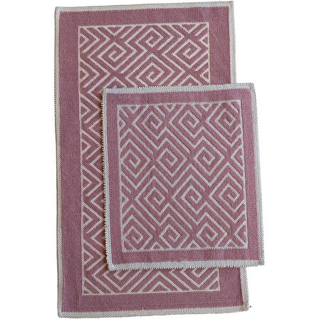 Eko Cotton Bukle Klozet Takimi 2 Pcs Zigzag