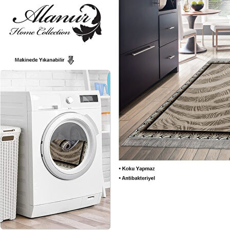 Dekoreko Kaymaz Taban Djt Mutfak Halısı Star Pamuk Saçaklı Modern 1912