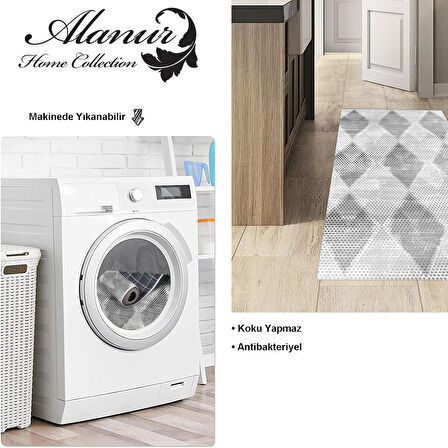 Dekoreko Kaymaz Taban Djt Mutfak Halısı Star Pamuk İskandinav F5131