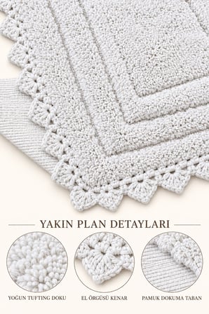 Alanur Bodrum Tufting Cotton Pamuklu El Işi Örgülü Paspas 110 (80 x 135 cm)