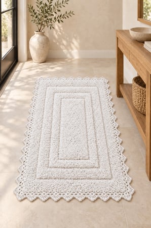 Alanur Bodrum Tufting Cotton Pamuklu El Işi Örgülü Paspas 110 (80 x 135 cm)
