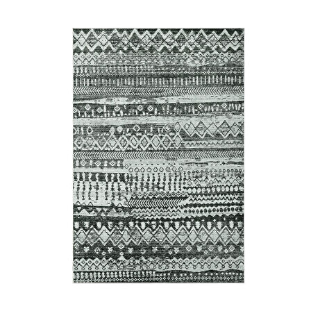 Dekoreko Kaymaz Taban Djt Mutfak Halısı Yıldız Deri İskandinav F5080 Silver