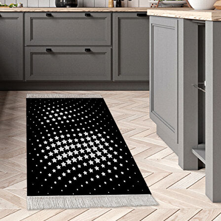 Dekoreko Kaymaz Taban Djt Mutfak Halısı Trend Saçaklı Modern 723