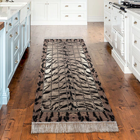 Dekoreko Kaymaz Taban Djt Mutfak Halısı Trend Saçaklı Modern 1906