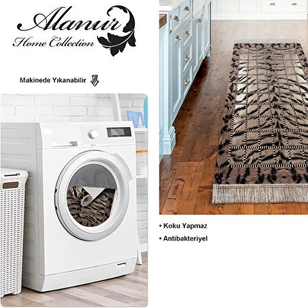 Dekoreko Kaymaz Taban Djt Mutfak Halısı Trend Saçaklı Modern 1906