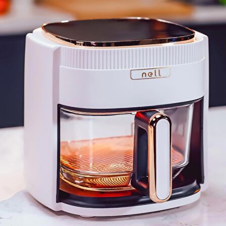 Nell Healthy Glass 4.2 lt Yağsız Airfryer Siyah - Gri