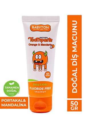 Doğal Portakal & Mandalina Diş Macunu Florürsüz 50 gr