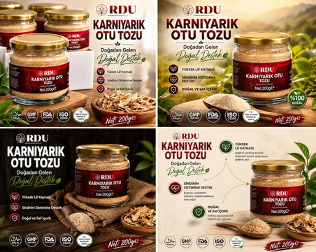Karnıyarık Otu Tozu Psyllium   Doğal Bitkisel Lif 200 Gram