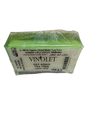 Doğal Kabak Lifli Sabun Çay Ağacı Yağlı Özlü 100 Gr