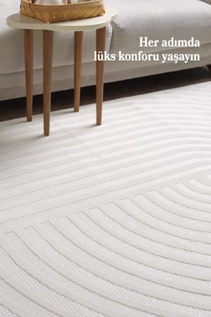 Özel Tasarım Krem Sisal   Kolay Temizlenebilir, Kaymaz Tabanlı Şık Oturma Odası ve Salon Halısı