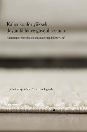 İskandinav Dokuma Bukleli Krem Jüt Taban Halı Salon Mutfak Koridor Yolluk Modern Halı